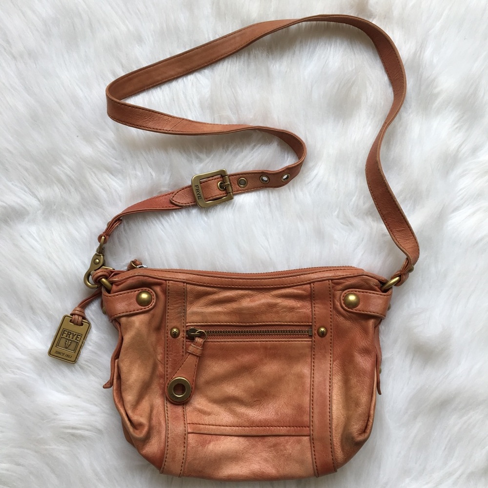 Frye Crossbody Bag in Rich Tan Leather